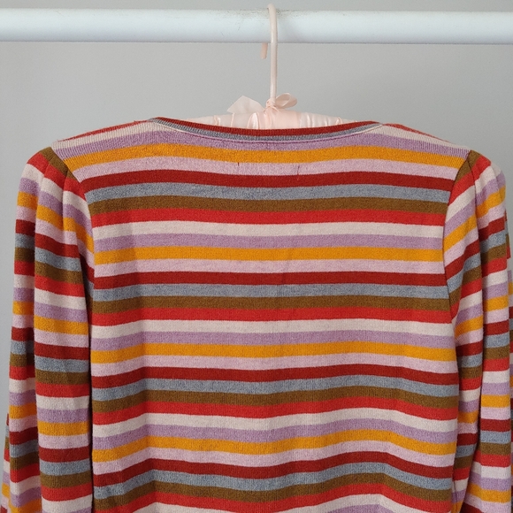 Madewell Stripe Puff Sleeve Scoop Sweater XXS NWOT - Picture 9 of 16